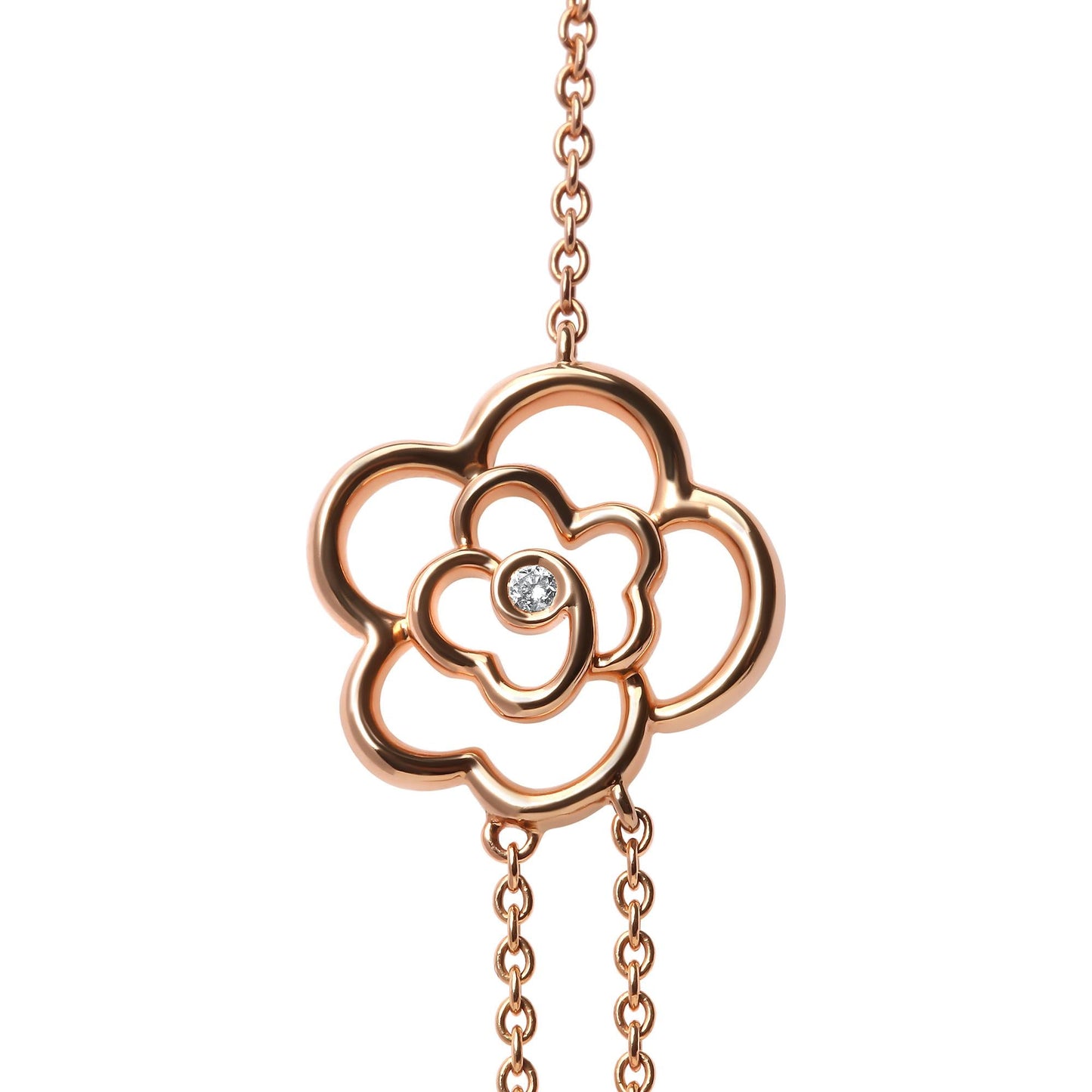 18K Rose Gold 1/2 Cttw Diamond and Freshwater Pearl Double Strand Stat - The Sparkling Squirrels & Co.