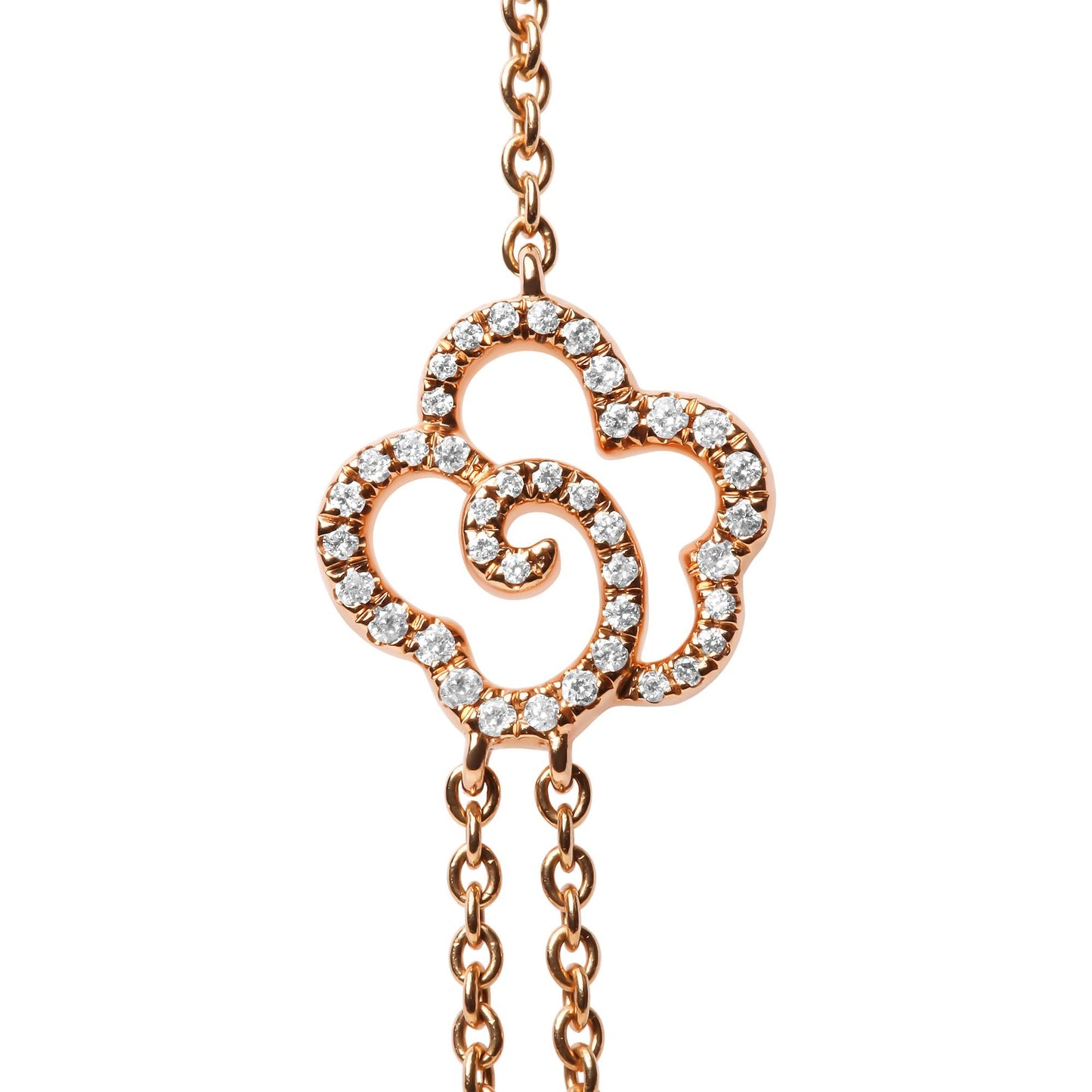 18K Rose Gold 1/2 Cttw Diamond and Freshwater Pearl Double Strand Stat - The Sparkling Squirrels & Co.