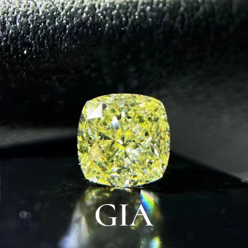 Certificato SGARIT GIA Diamante naturale autentico di forma quadrata SI2 Fancy Yellow 1,01 ct Diamante giallo Loos
