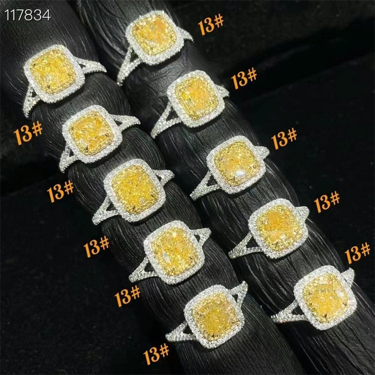 Sgarit Jewelry Manufacturer Custom Jewelry Wholesale Price 1.001Ct-1.037Ct Genuine Yellow Diamond Rings Wedding 18K Gold Jewelry