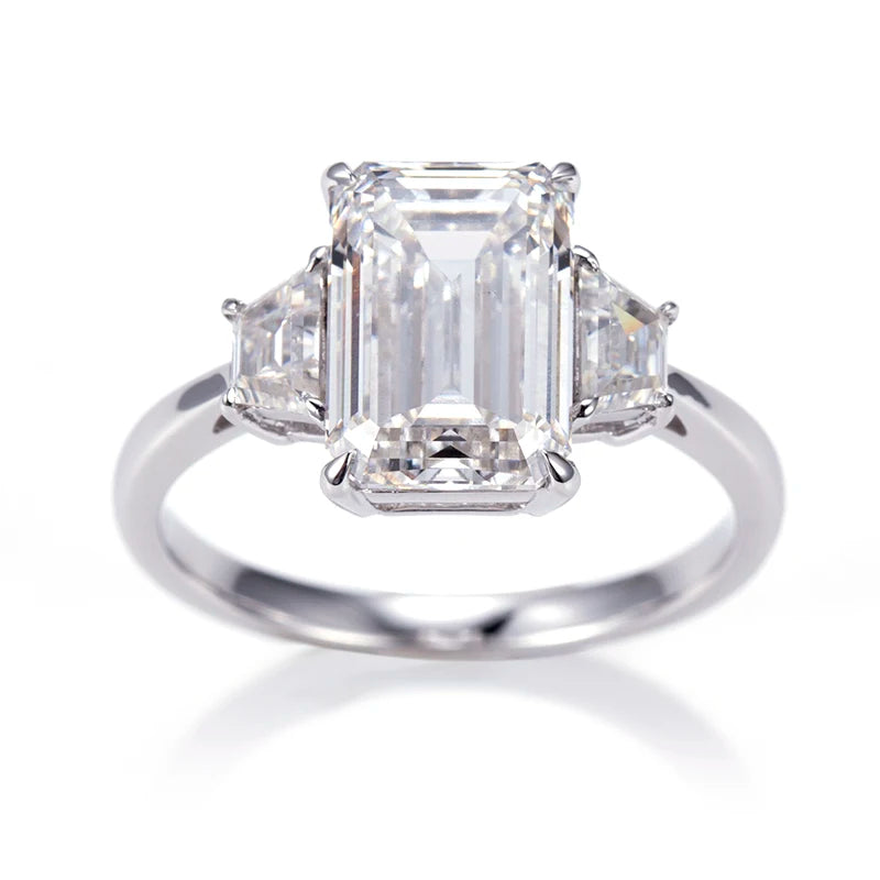 Messi Jewelry MSR-1306 18k White Gold 3.5CT Lab Grown Diamond Jewelry Wedding Ring for Women