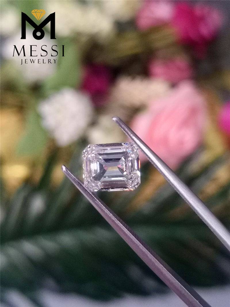 Messi Gems Customized Loose Diamond IGI 3 Carat H SI1 EX Fancy Cut Emerald Cut CVD Lab Grown Diamond for Jewellery