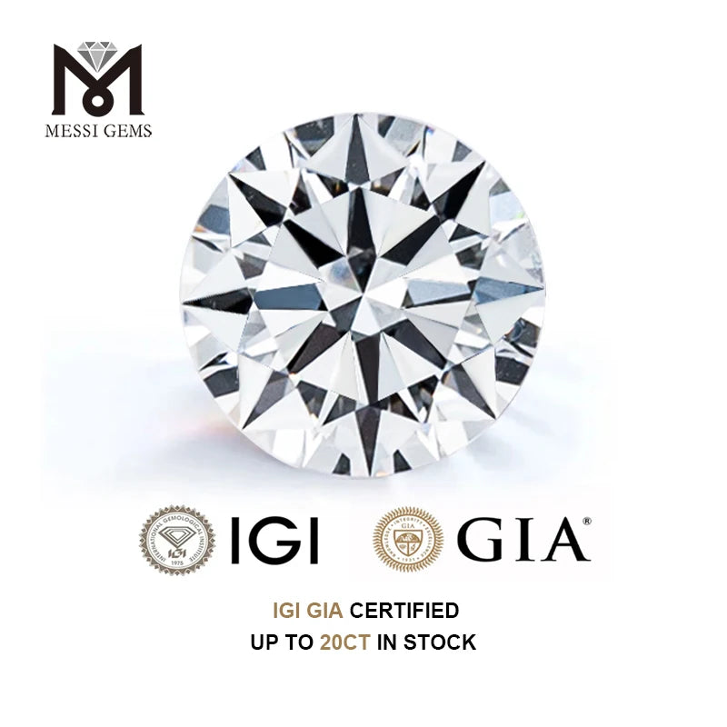 5%折扣 D VVS 颜色 1CT 1.5CT 2CT 3CT 4CT 5CT 6CT 7CT 裸石 CVD 合成批发 IGI GIA 认证实验室培育钻石