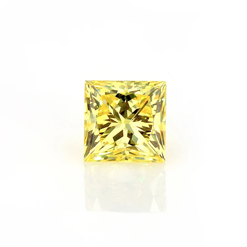 1carat Vivid Yellow Princess Cut Diamond Excellent Cut With Laser Drilling Top Up With Free Fire Hack Certified by IGI