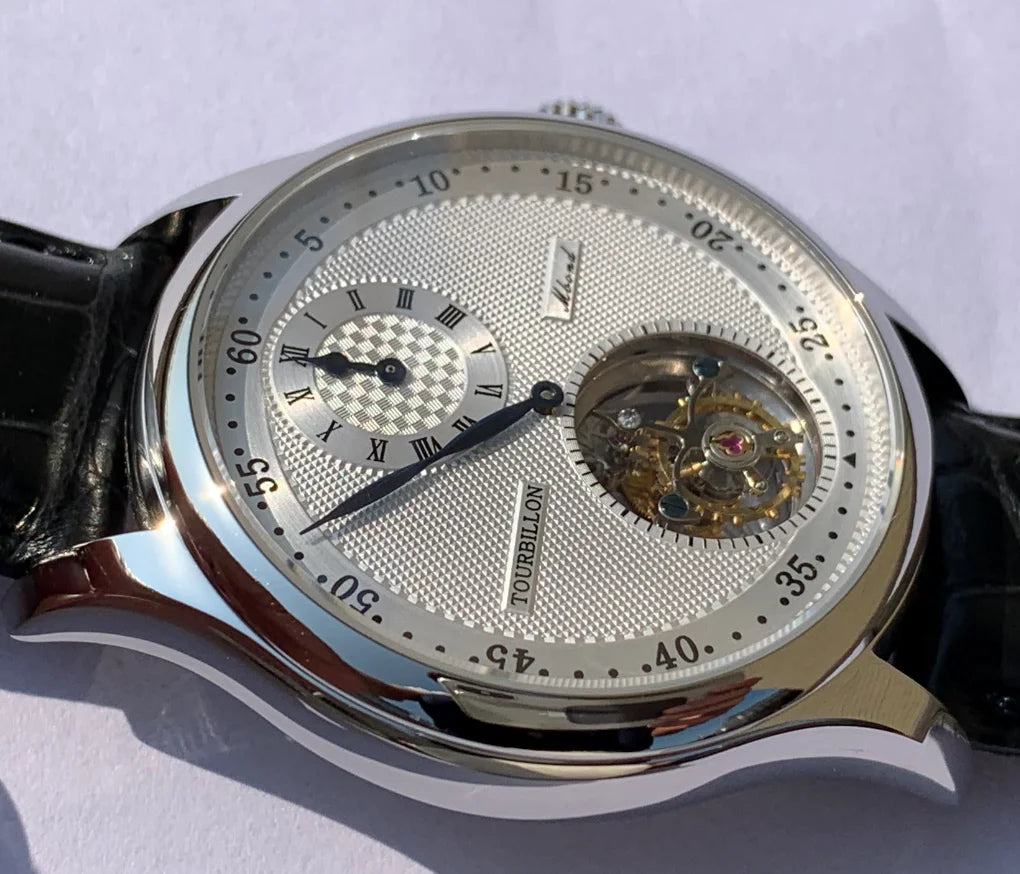 ST8006 Tourbillon Watch! American Alligator Bamboo Belt Watch! seagul watch watch men watches automatic