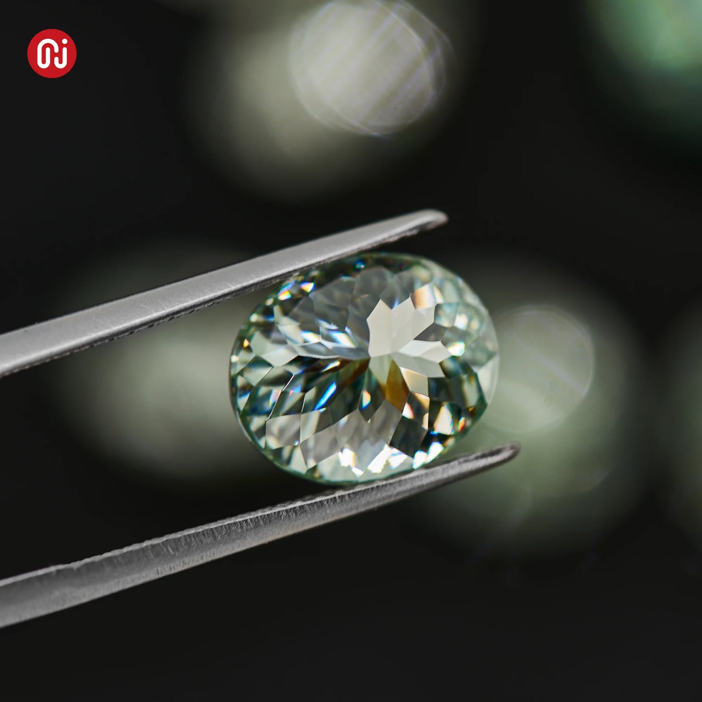 GIGAJEWE Moissanite Customized Demon Eye Cut Green Color Handmade VVS1 Loose Diamond Test Passed Gemstone for Jewelry Making
