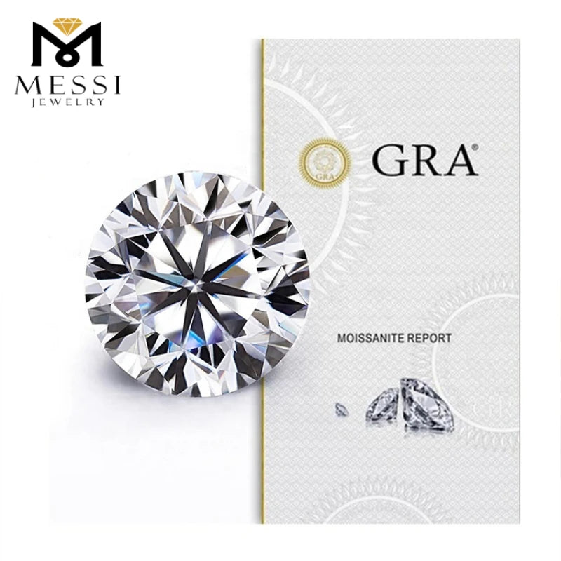 Gioielli Messi con certificati IGI, diamanti coltivati in laboratorio, CVD HPHT, pietre sciolte da 1 a 5 carati, certificati GRA, moissanite all'ingrosso