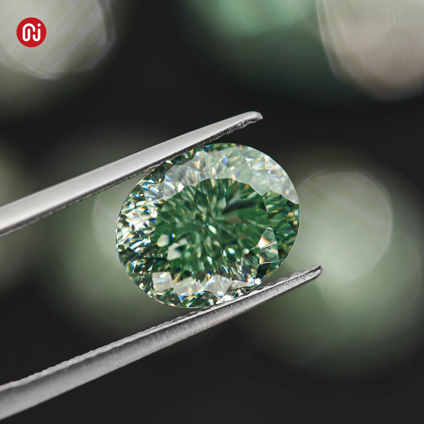 GIGAJEWE Moissanite Customized Demon Eye Cut Green Color Handmade VVS1 Loose Diamond Test Passed Gemstone for Jewelry Making