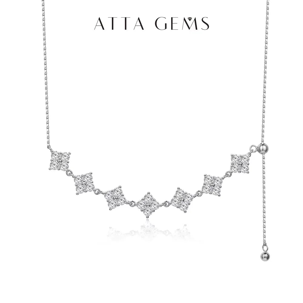 D-Color Moissanite Bridal Necklace – Sterling Silver & Gold Pendant