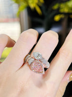 The Emberheart Covenant 2.03CT GIA fancy brown pink diamond ring in 18K gold on hand