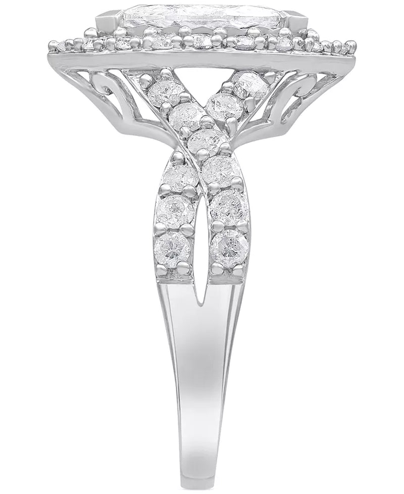 Stunning 2 Ct. T.W. Diamond Marquise Bridal Set in Elegant 14K White Gold