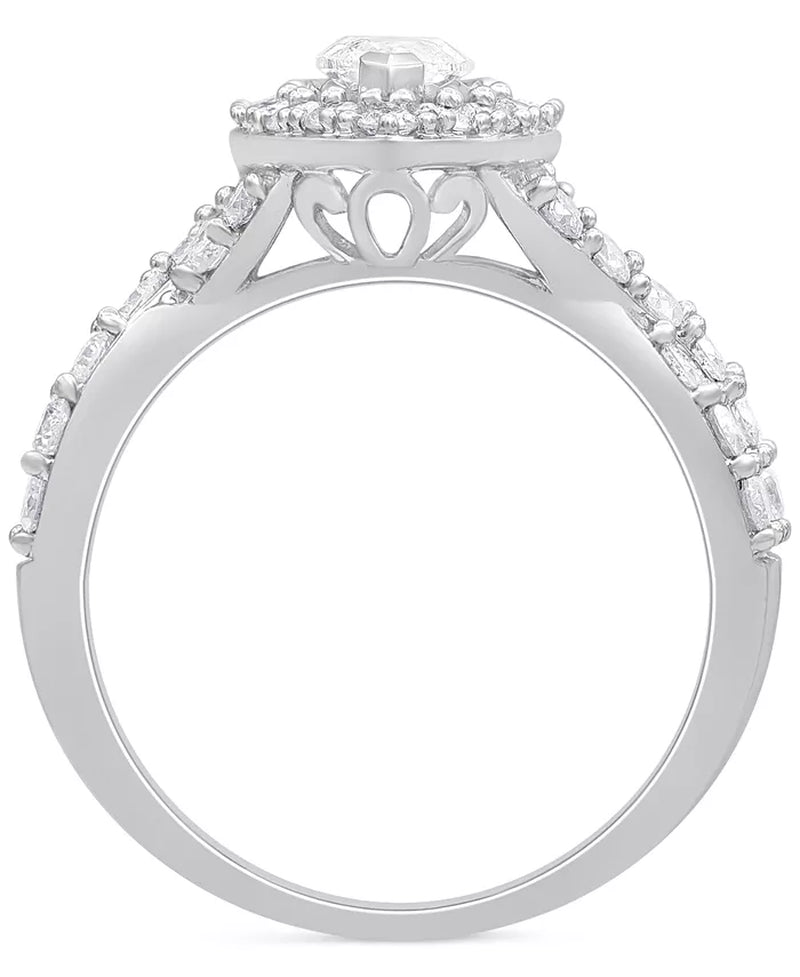 Stunning 2 Ct. T.W. Diamond Marquise Bridal Set in Elegant 14K White Gold