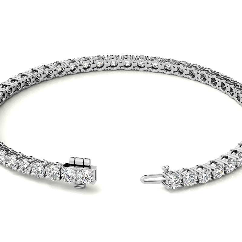 8.5 CTW Lab Grown Diamond Tennis Bracelet in 14kt White/Yellow Gold (G/Vs) AGI Certified - The Sparkling Squirrels & Co.