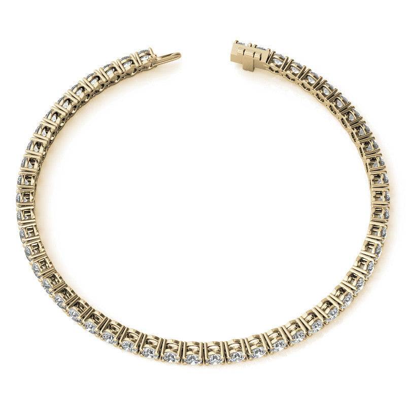 8.5 CTW Lab Grown Diamond Tennis Bracelet in 14kt White/Yellow Gold (G/Vs) AGI Certified - The Sparkling Squirrels & Co.