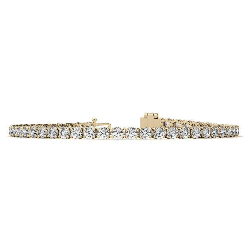 8.5 CTW Lab Grown Diamond Tennis Bracelet in 14kt White/Yellow Gold (G/Vs) AGI Certified - The Sparkling Squirrels & Co.