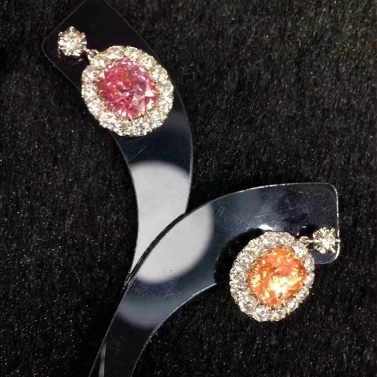 Royal Sapphire “Eternal Dawn” – 18K Gold Sri‑Lankan Pad Padparadscha Wedding Set (Un‑heated, Natural) - The Sparkling Squirrels