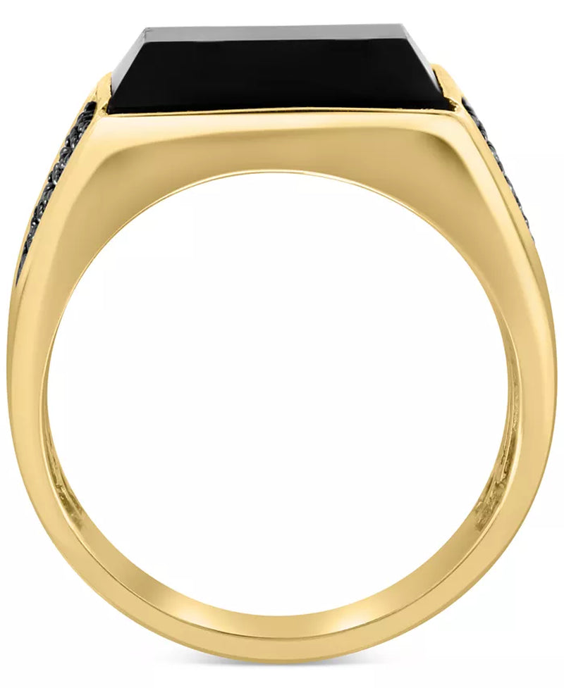 EFFY® Men'S Onyx & Diamond (3/4 Ct. T.W.) Ring in 14K Gold