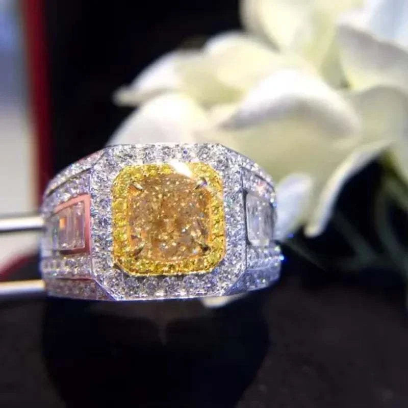 Natural Diamond 18K Gold Pure Gold Ring Beautiful Gemstone Ring Good Upscale Trendy Classic Party Fine Jewelry Hot Sell New 2025 - The Sparkling Squirrels & Co.
