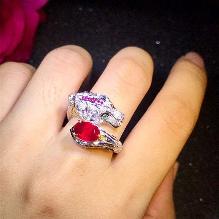 SGARIT Natural Gemstone Jewelry Custom 1.52ct Mozambique Pigeon Blood Unheated Natural Ruby Ring Engagement Women - The Sparkling Squirrels & Co.