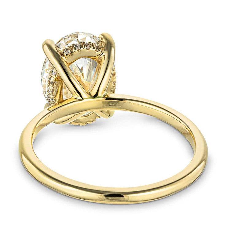 SGARIT Fine Jewelry 18K Gold 3.00 Carat Lab Diamond Ring CVD HPHT Oval Shape Halo Luxury Engagement Ring for Women - The Sparkling Squirrels & Co.