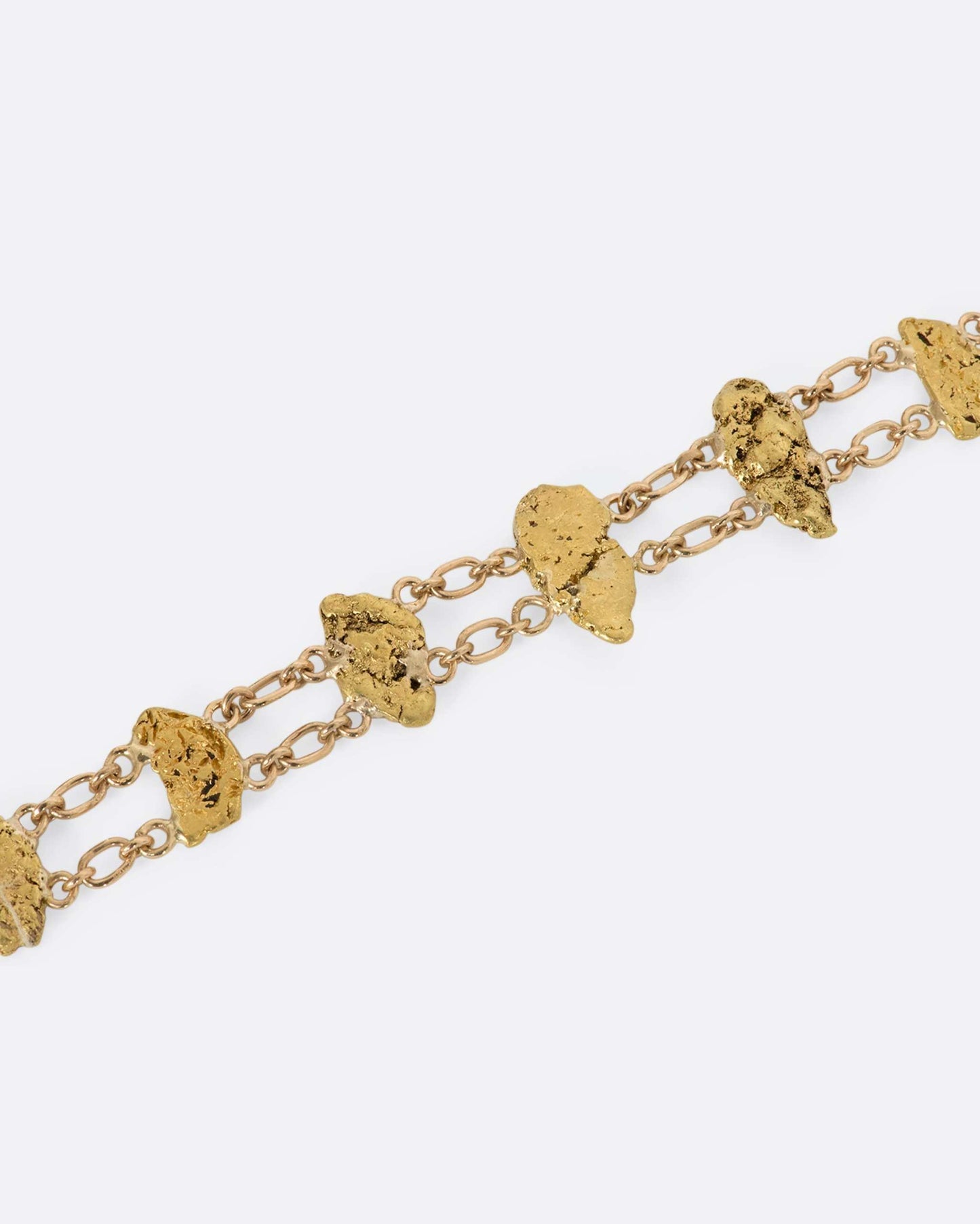 Gold Nugget Double Cable Chain Bracelet - The Sparkling Squirrels & Co.