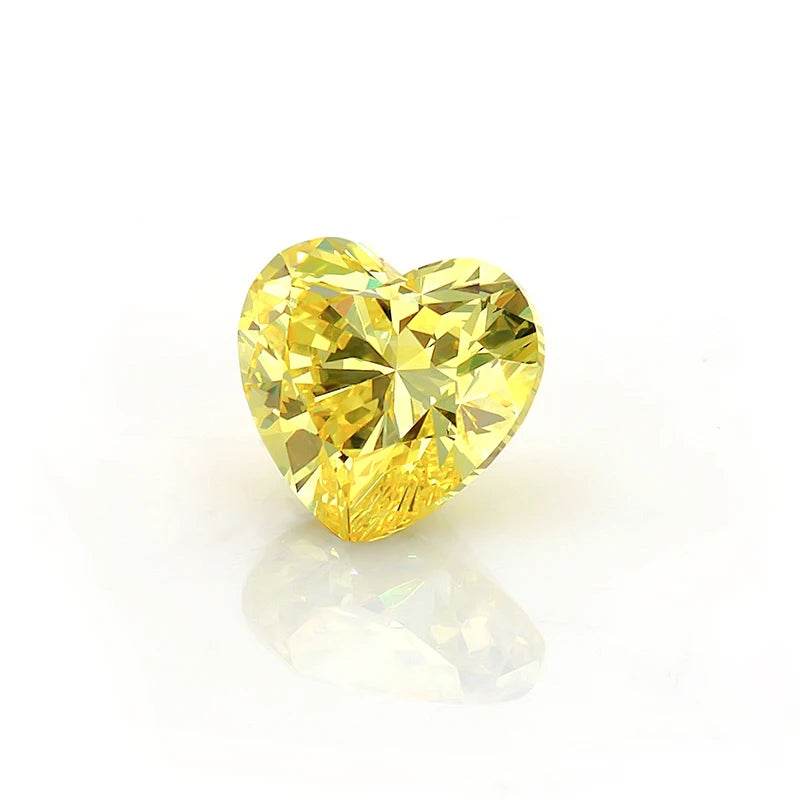 1carat vivid yellow princess cut diamond with excellent cut and laser drilling certified by IGI