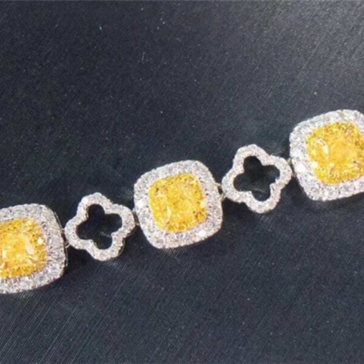 Luxury Wedding 18k Gold Jewelry Wholesale 0.861ct Natural Yellow Diamond Bracelet - The Sparkling Squirrels & Co.