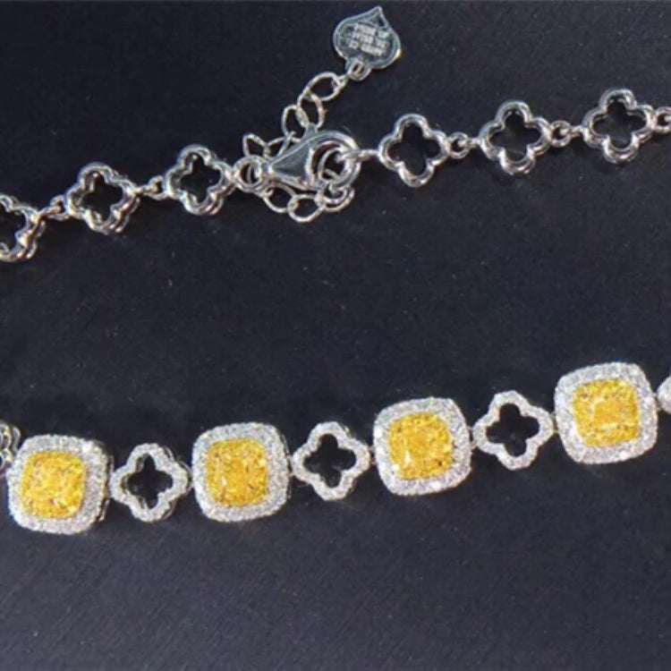 Luxury Wedding 18k Gold Jewelry Wholesale 0.861ct Natural Yellow Diamond Bracelet - The Sparkling Squirrels & Co.