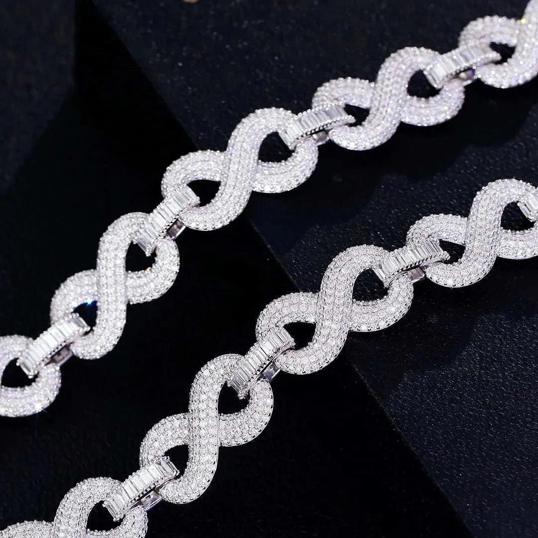 Provence custom 10K solid gold 15mm hip hop iced out lab diamond Cuban link chain necklace for men