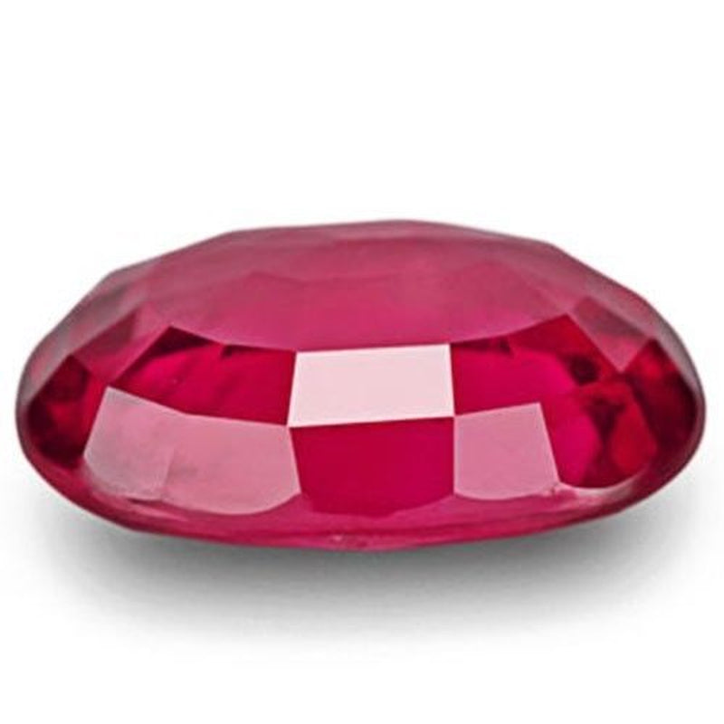 2.27 ct oval untreated Mozambique neon ruby named Ember of Nyx with vivid pink-red hue and GIA certification