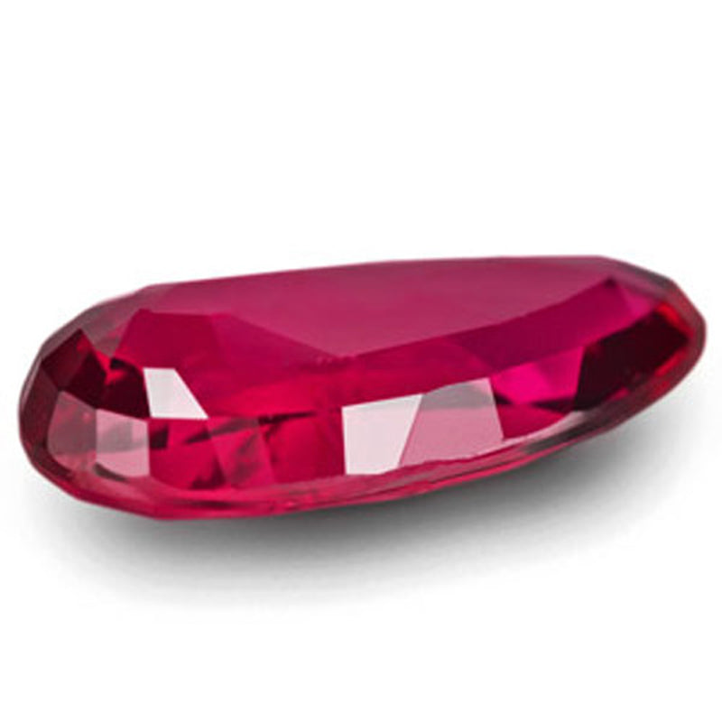 GIA certified 2.02 carat natural untreated neon purplish red Mozambique pear-shaped ruby gemstone