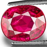 IGI AIGS certified 3.02 carat natural untreated oval Mozambique ruby gemstone