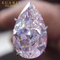 Precious high quality GIA certified SI2 very light pink 5.05ct natural loose pear-shaped diamond for custom jewelry