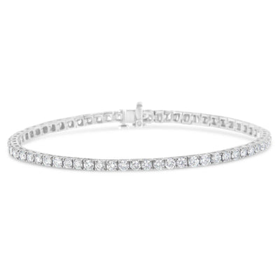 White Gold Classic 7” Tennis Bracelet - Choice of Carat Weights - The Sparkling Squirrels & Co. 