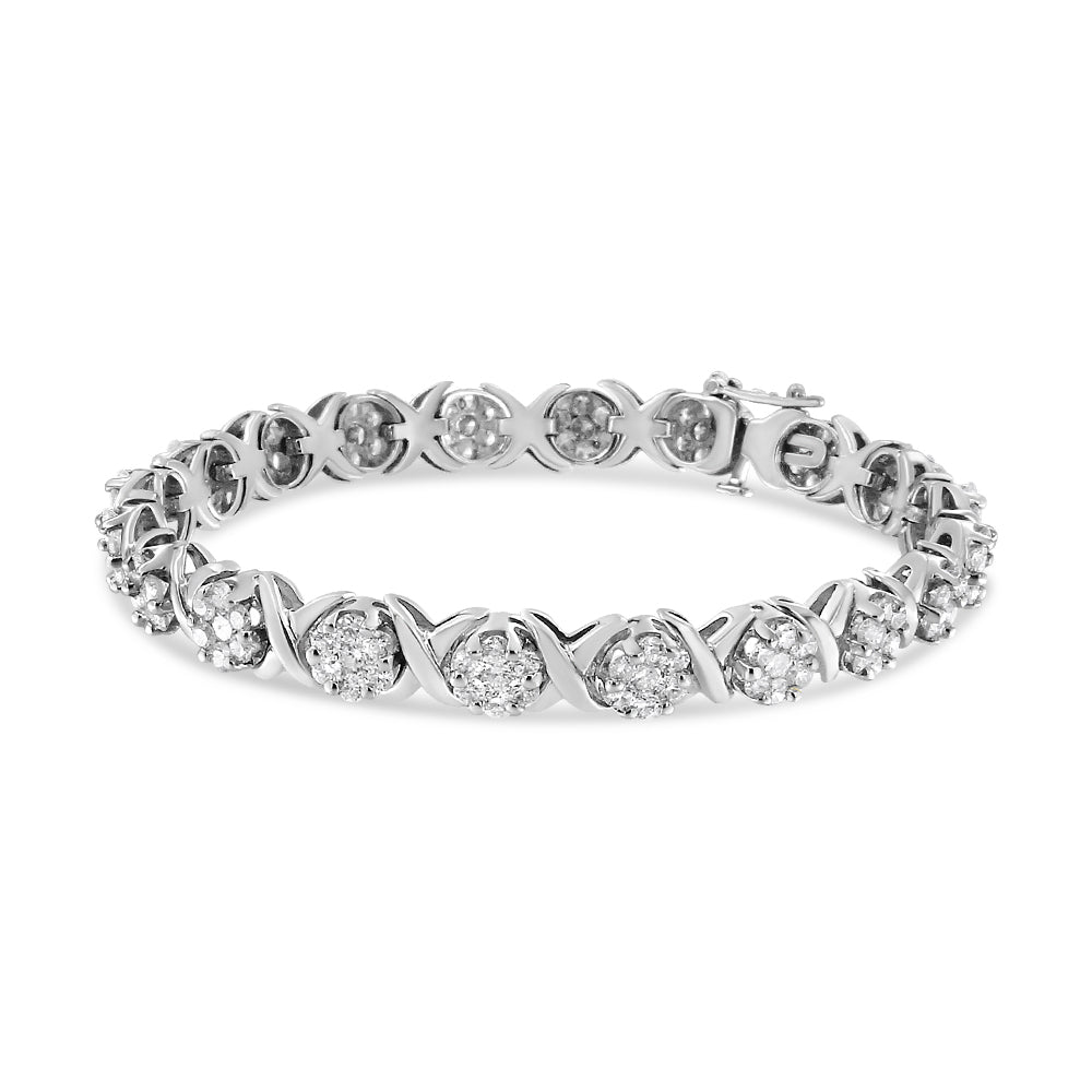 14K White Gold 6-1/3 Cttw Round Brilliant-Cut Diamond Round Cluster & - The Sparkling Squirrels & Co. 