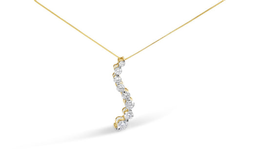 14k Yellow Gold 3.0 cttw Baguette and Brilliant Round-Cut Diamond Jour - The Sparkling Squirrels & Co. 