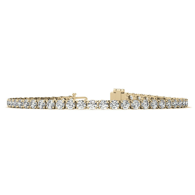 8.5 CTW Lab Grown Diamond Tennis Bracelet in 14kt White/Yellow Gold - The Sparkling Squirrels & Co. 