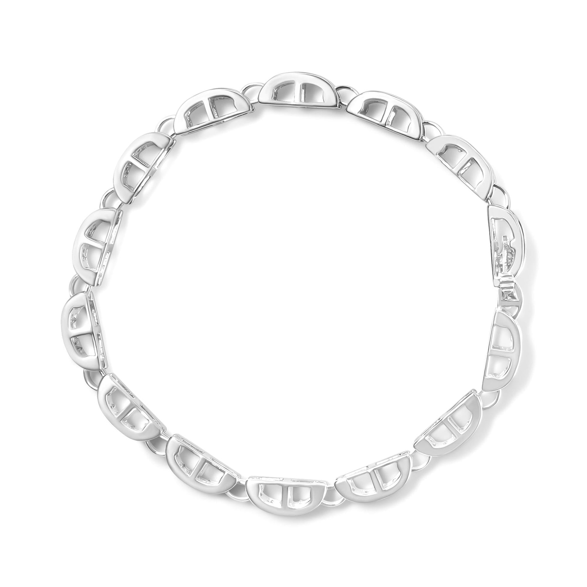 14K White Gold 3.0 Cttw Invisible Set Princess Cut Diamond Link and Bu - The Sparkling Squirrels & Co. 