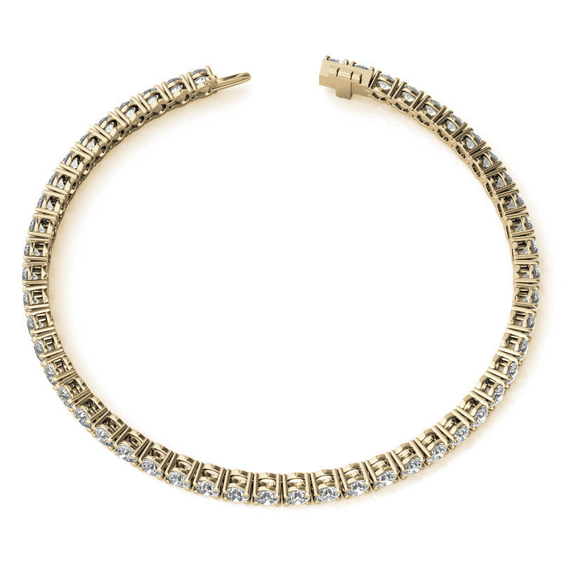 8.5 CTW Lab Grown Diamond Tennis Bracelet in 14kt White/Yellow Gold - The Sparkling Squirrels & Co. 