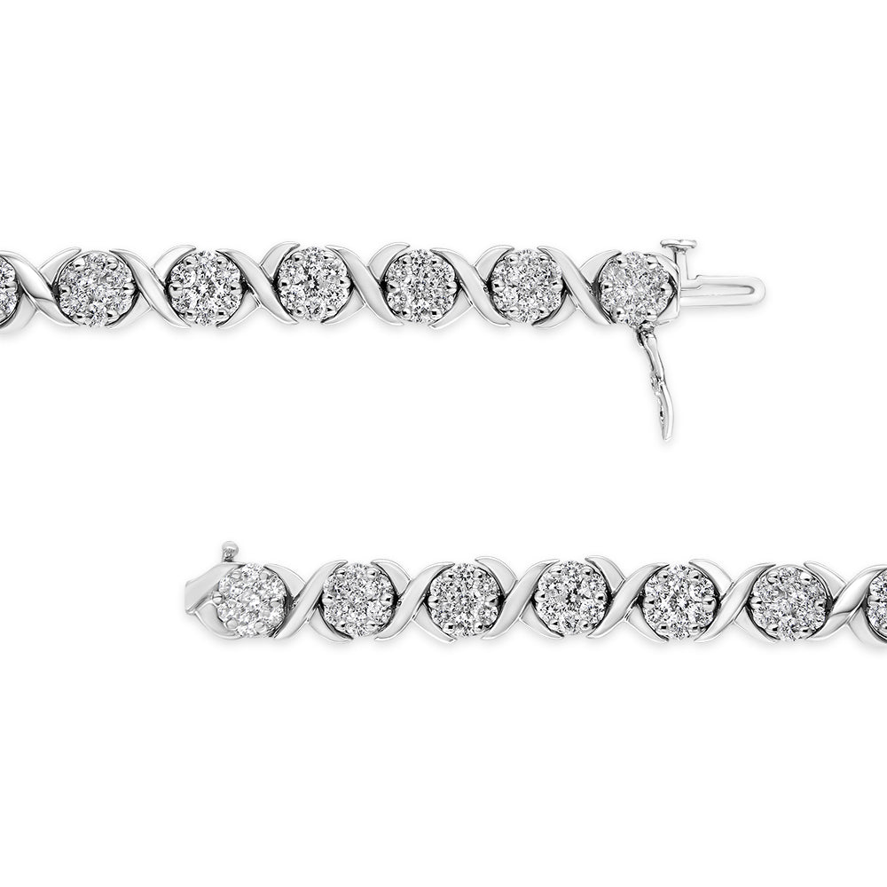 14K White Gold 6-1/3 Cttw Round Brilliant-Cut Diamond Round Cluster & - The Sparkling Squirrels & Co. 