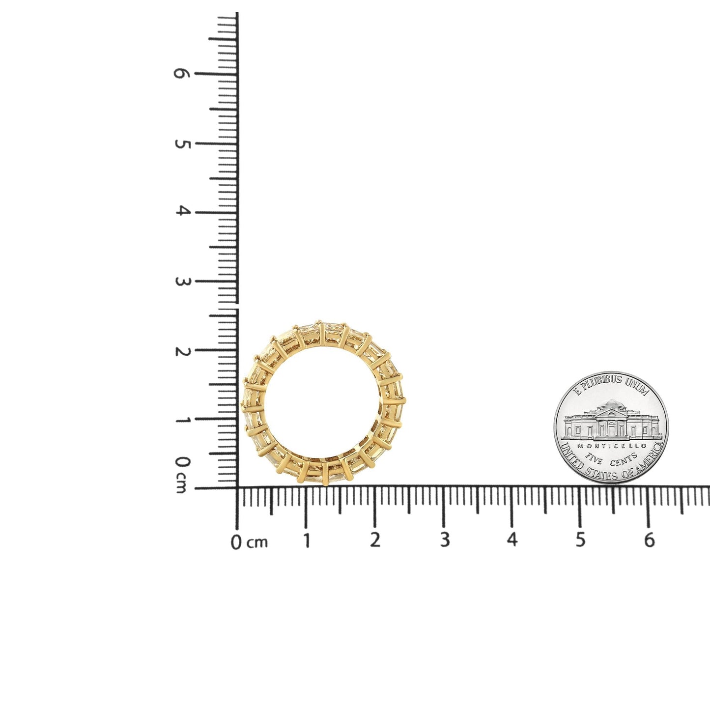 Eternity-Ring mit Diamanten im Prinzessschliff (JK-Farbe, VS1-VS2-Klarheit)