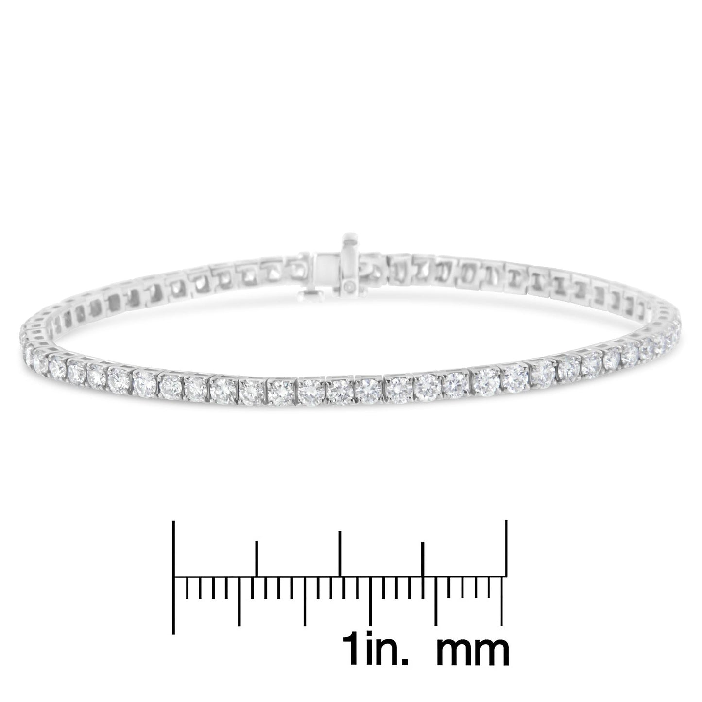 White Gold Classic 7” Tennis Bracelet - Choice of Carat Weights