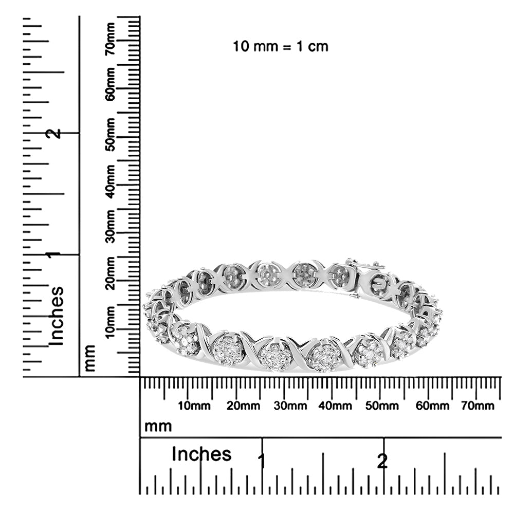 14K White Gold 6-1/3 Cttw Round Brilliant-Cut Diamond Round Cluster & - The Sparkling Squirrels & Co. 