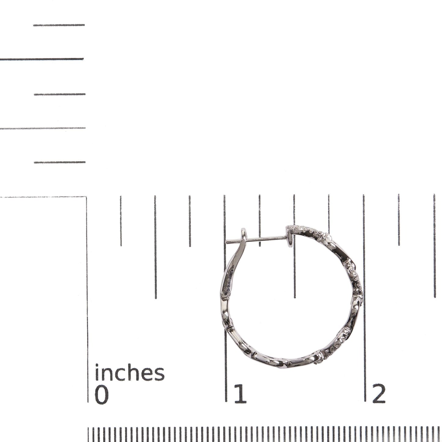 Creolen mit offenen Diamantgliedern (Farbe: G–H, Reinheit: SI1–SI2)