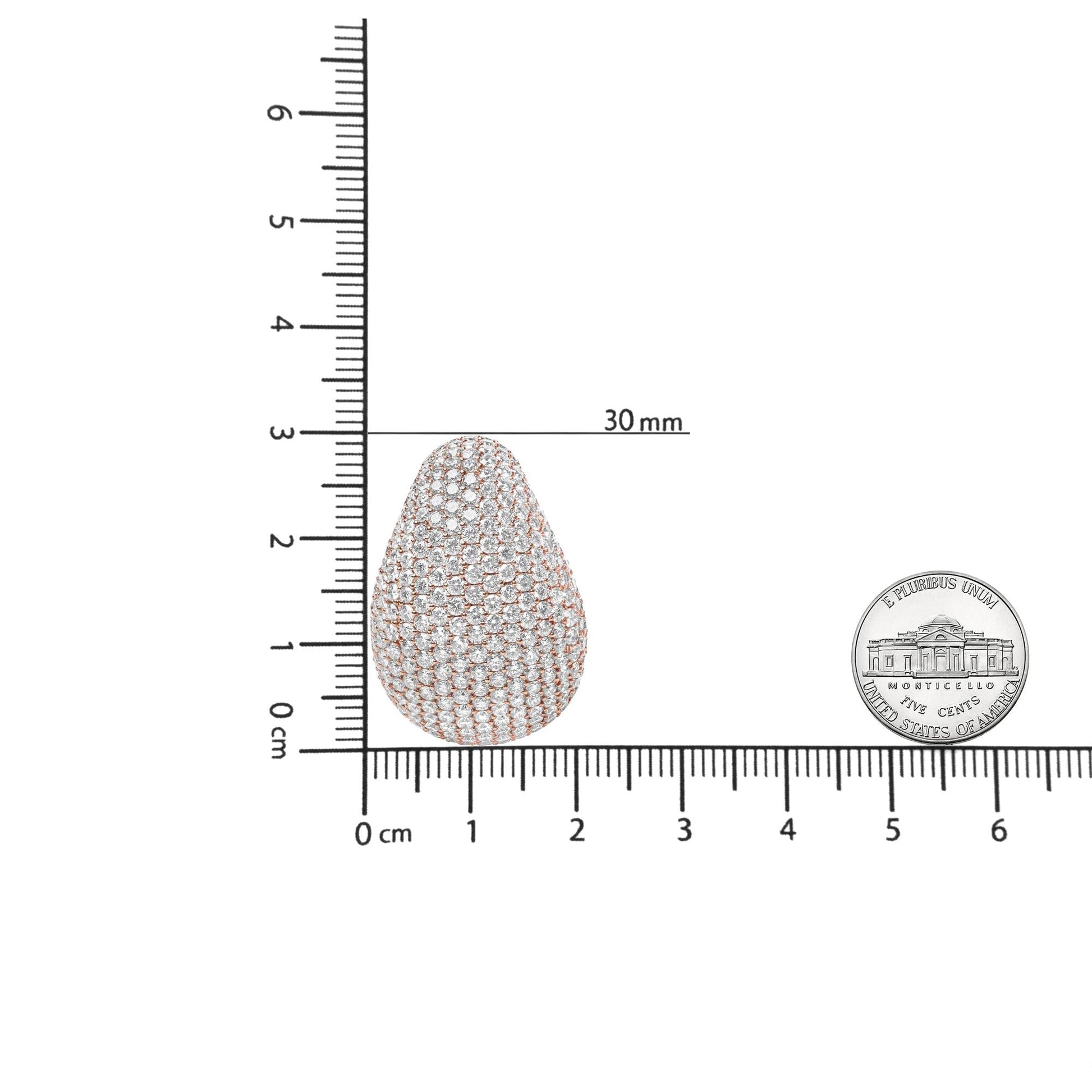 18K Rose Gold 13 1/5 Cttw Micro-Pave Diamond Sculptural Design Stateme - The Sparkling Squirrels & Co. 