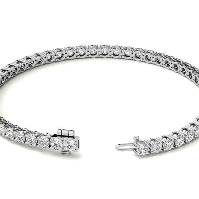 8.5 CTW Lab Grown Diamond Tennis Bracelet in 14kt White/Yellow Gold - The Sparkling Squirrels & Co. 