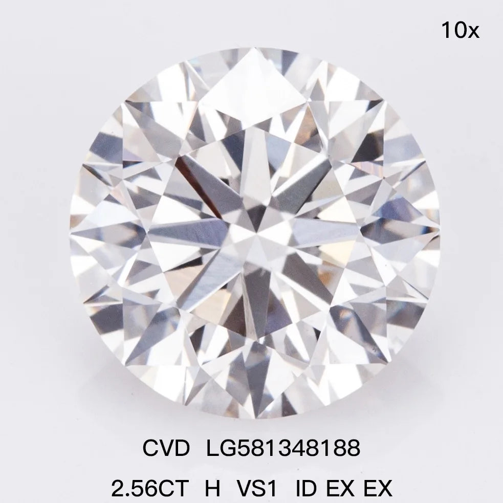 IGI GIA 認證實驗室培育鑽石 VVS-VS1 0.3-6CT HPHT CVD 合成散裝