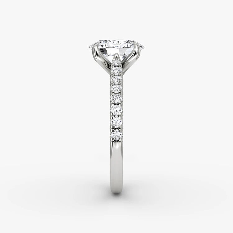 SGARIT IGI 14K White Gold 2CT Ovaali Lab Diamond vihkisormus VS D naisille