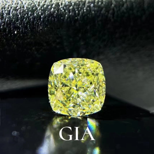 Certificato SGARIT GIA Diamante naturale autentico di forma quadrata SI2 Fancy Yellow 1,01 ct Diamante giallo Loos
