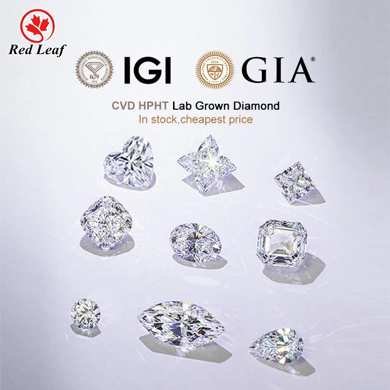 Diamond 0.5CT 1CT 1.5CT 2CT 3CT 4CT DEF VVS VS HPHT CVD Lab Grown Diamond